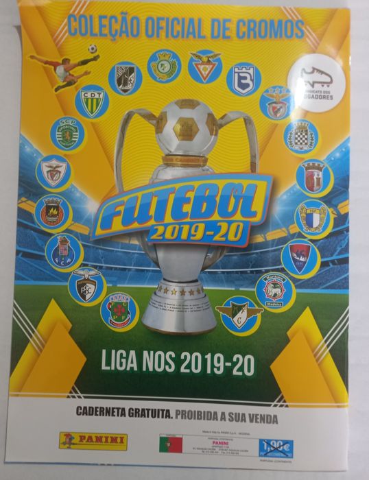 caderneta cromos Liga Nos 2019/2020 sem colagens