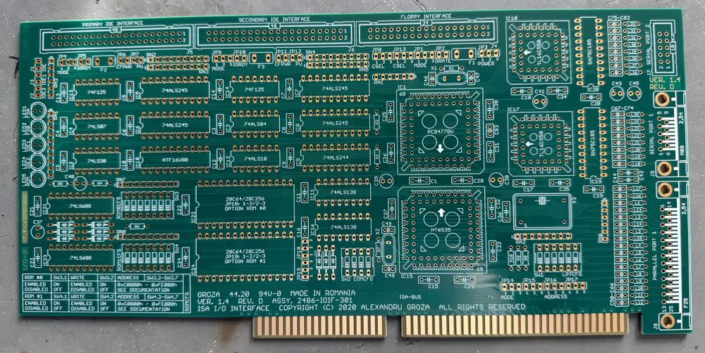 Продам платы pcb ISA I/O INTERFACE