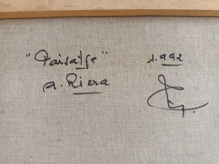 Quadro de Coleção: Óleo Sobre Tela "Paisatje" por A. Ribera