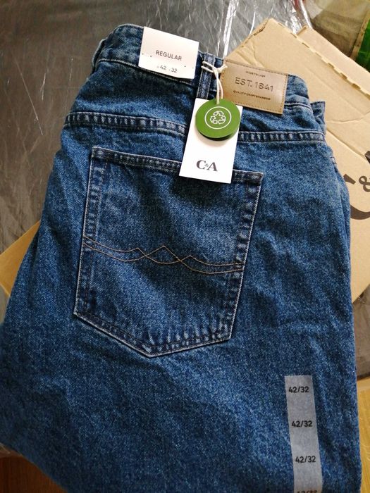 Calças de Ganga C&A Regular W42 L32 (Novas) Tamanho Grande