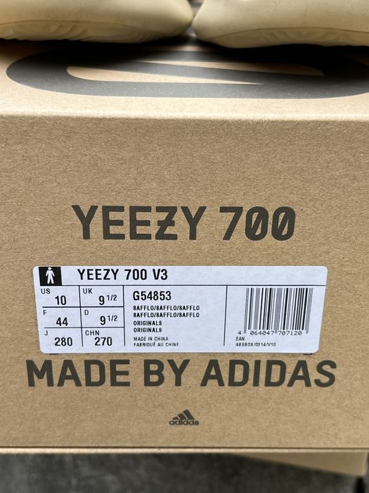 Adidas Yeezy 700 Safflower sneakersy niskie beżowe boost 44