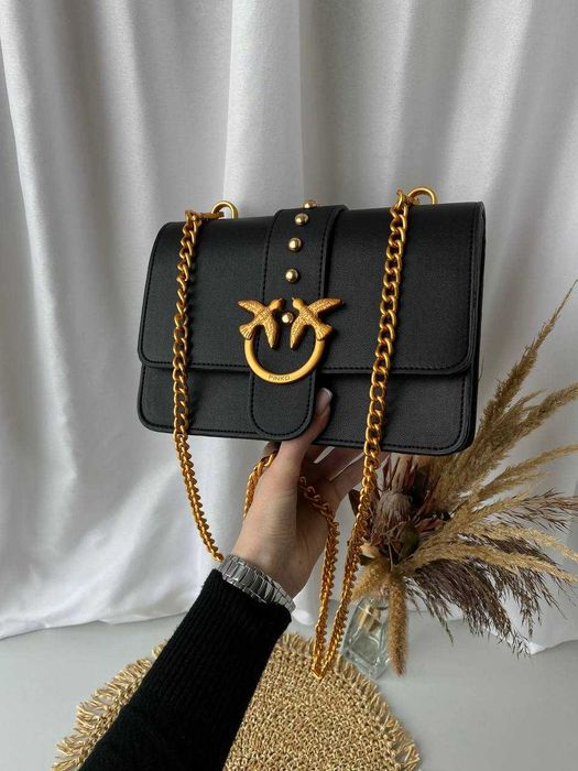 Жіноча сумка Pinko Classic Black/Gold