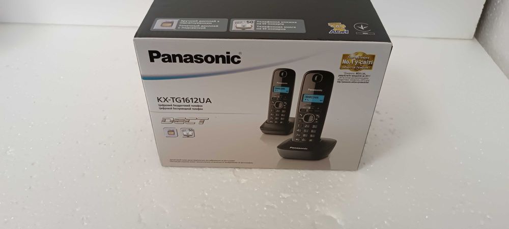 Бездротовий телефон/радіотелефон Panasonic KX-TG1612UA 2 трубки Новий