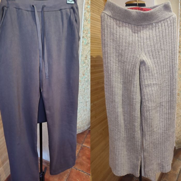 Штаны  палаццо трикотажные