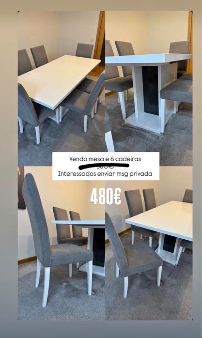 Mesa com 6 cadeiras