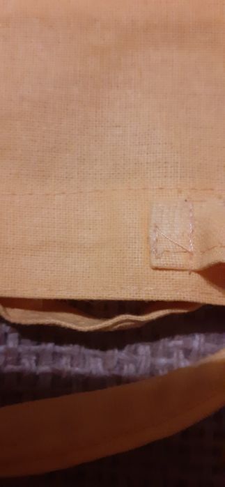 Żółty czepek z nadrukiem, bawełniany, nowy