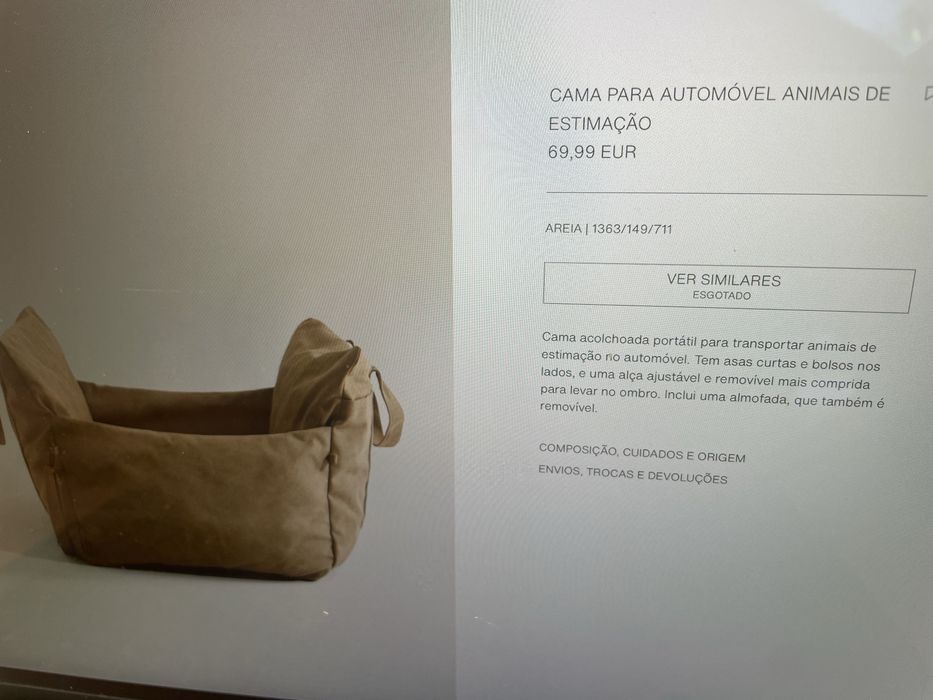 Cama de transporte em automóvel do seu cão ou gato