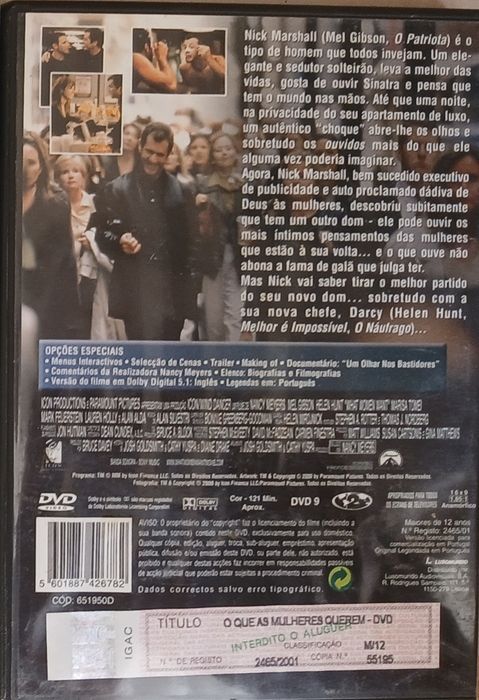 DVD O Que as Mulheres Querem [Mel Gibson]