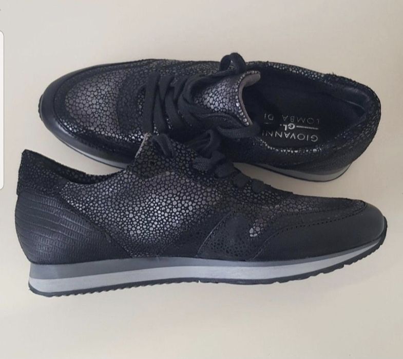 Кожаные кроссовки giovanni lombardi сникерсы кеды новые 40 размер