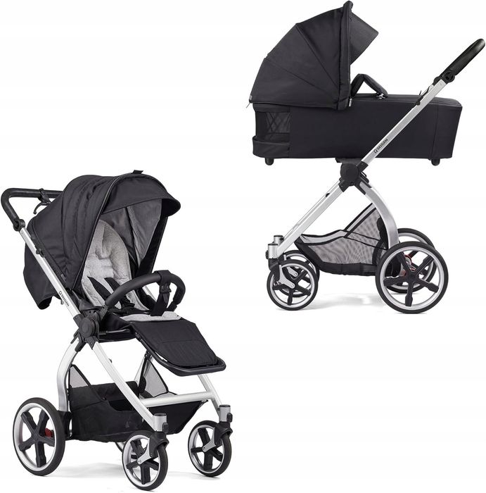 wózek gesslein fx4 2w1 spacerówka gondola folia aluminium