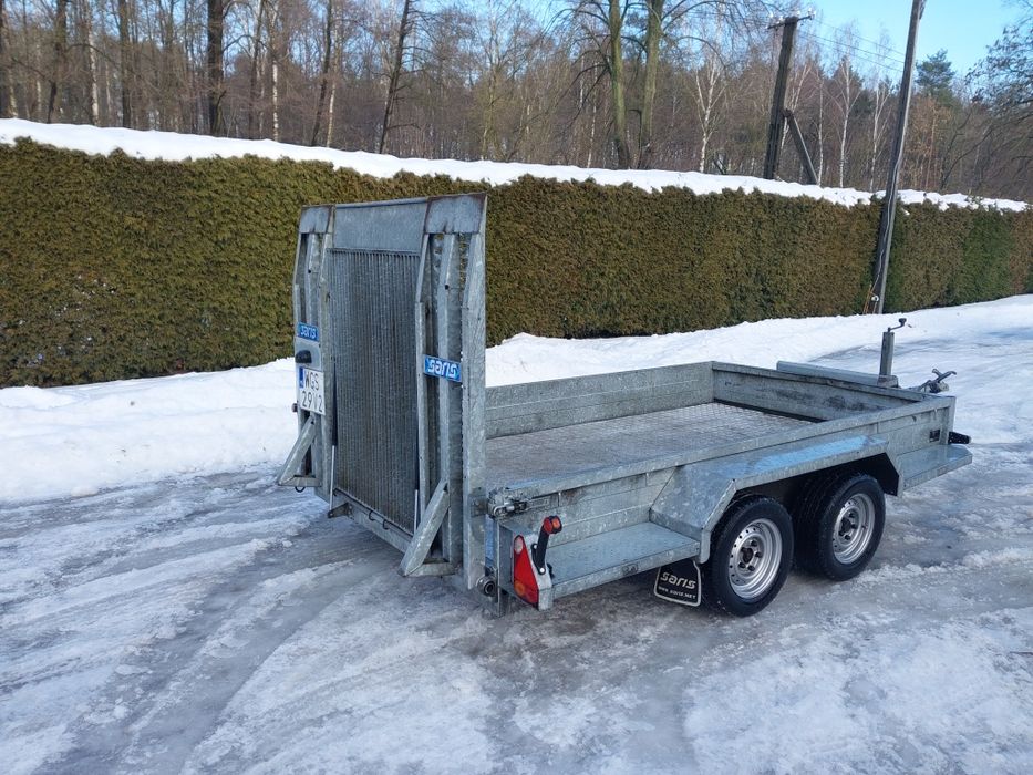 Przyczepa do przewozu maszyn minikoparki SARIS 3000 kg DMC 2016r Rampa