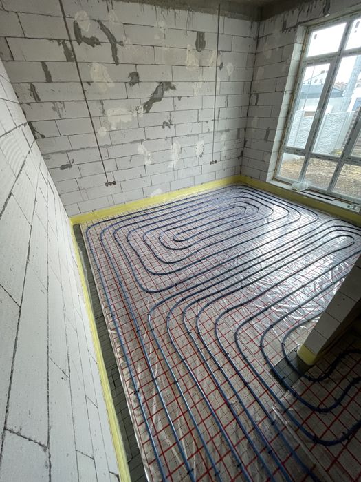 Монтаж водяного теплого пола!!