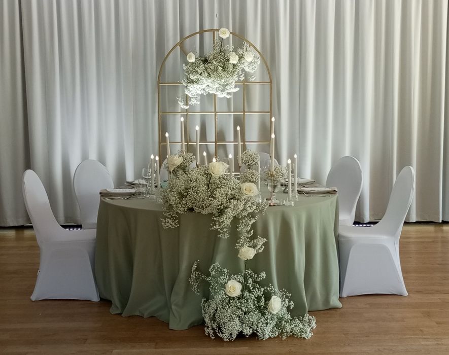 Dekoracja ślubna, kościoła, wesela, sali weselnej