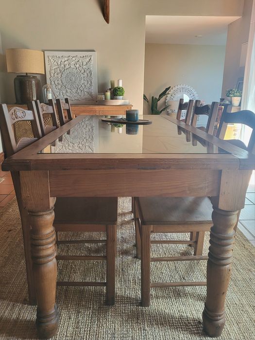 mesa, refeições, talha,  mexicano, rustico