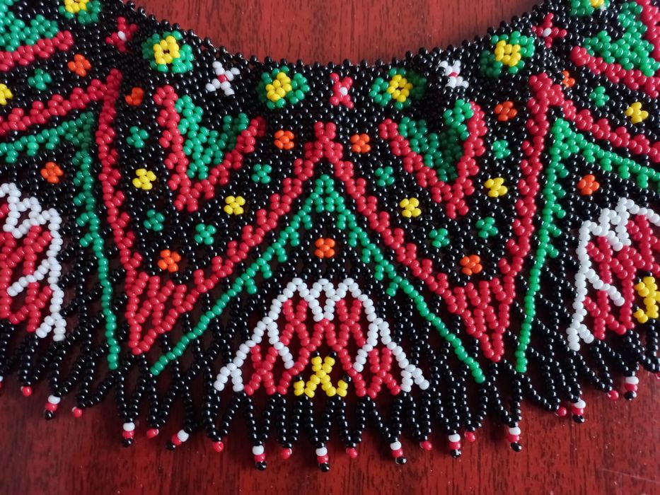 Українська силянка з чеського бісеру до вишиванки, намисто, кольє