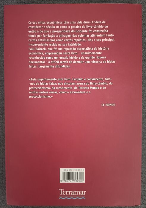 Livro: Mitos e Paradoxos da História Económica de Paul Bairoch