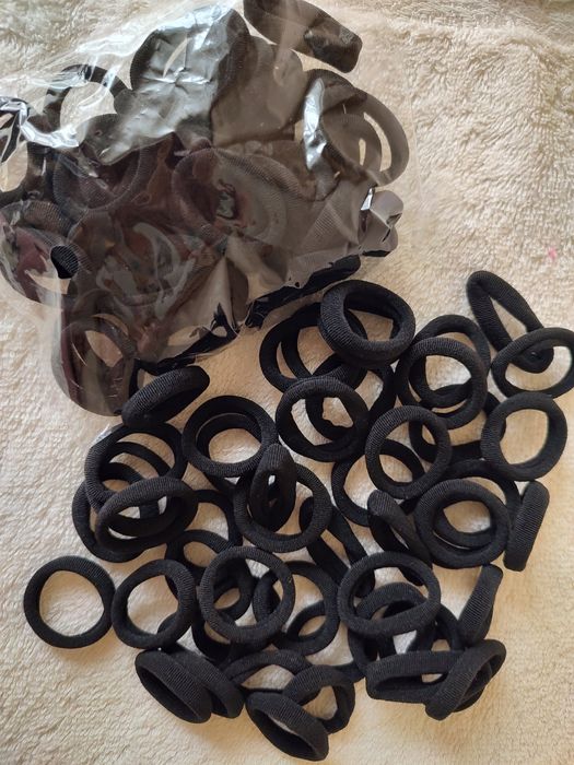 Набор резинок для волос. Базовые резинки. Гумки для волосся 50шт