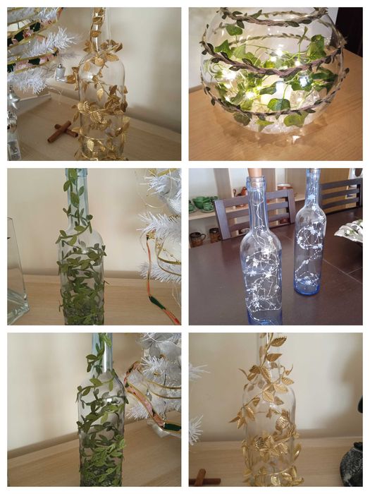 Garrafa decorada sortidas com  e sem Led