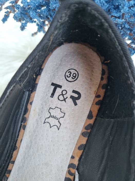 Piękne panterkowe buty damskie • baleriny damskie T&R