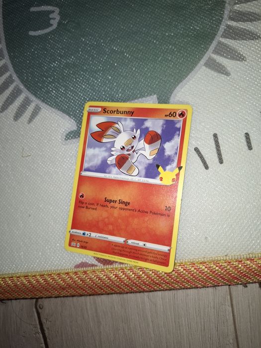 (Тільки у чаті OLX)Pokémon карта Scorbunny з McDonald's