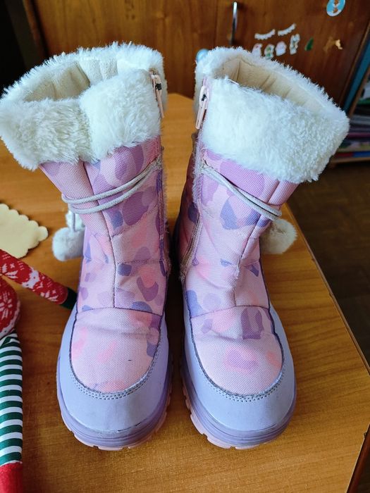 Śniegowce dziecięce pompony ocieplane 33 Deichmann