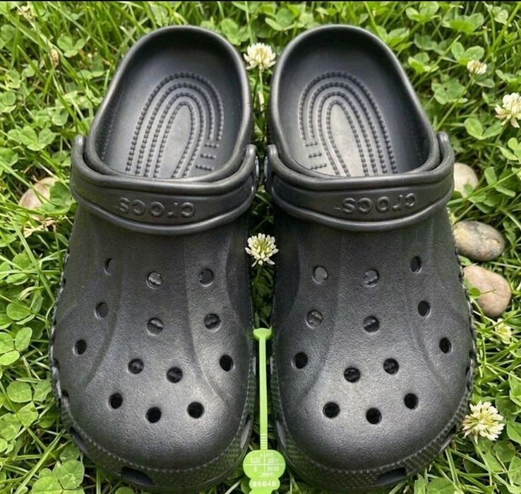 Чоловічі шльопанці сабо crocs baya/чорні крокс