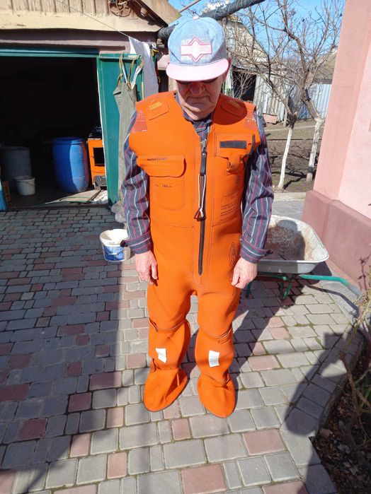 Термокостюм оранжевий теплий для рибаків