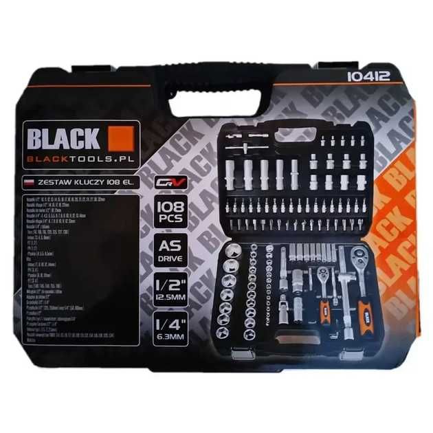 Набір інструментів BLACK 108 ел хром-ванадій набор головок ключей PL