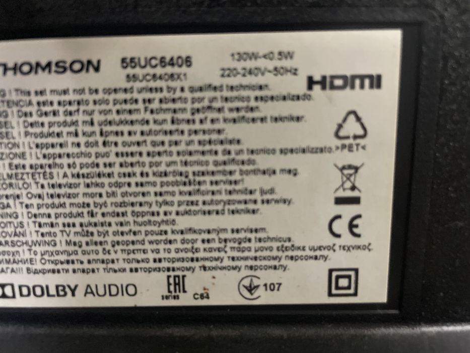 Smart TV 4K Android Thomson 55”