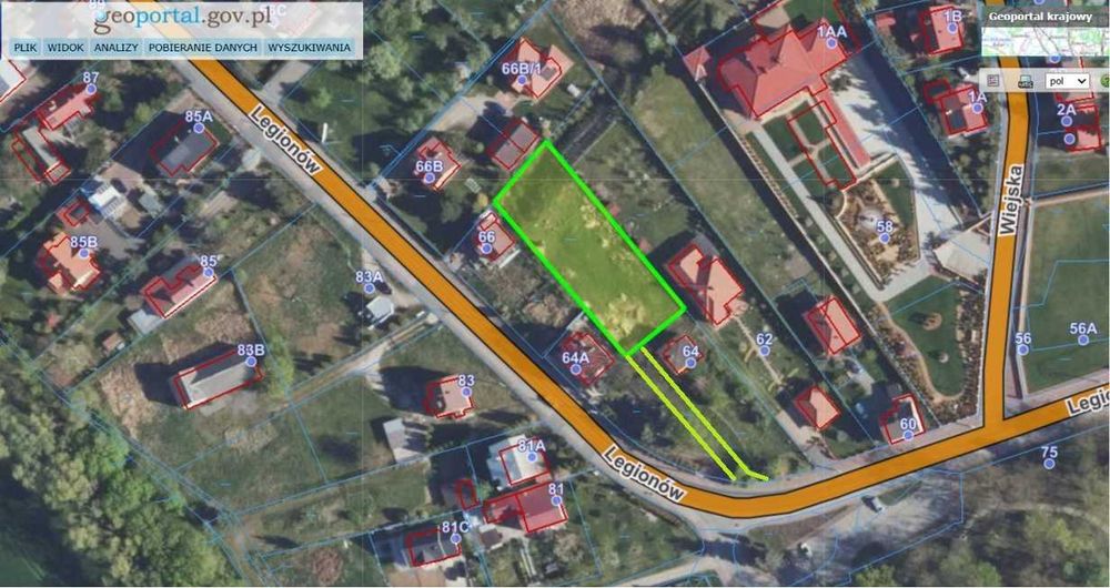 Na sprzedaż atrakcyjna działka budowlana 1400 m² - Mielec- STARE MIASTO ul. Legionów