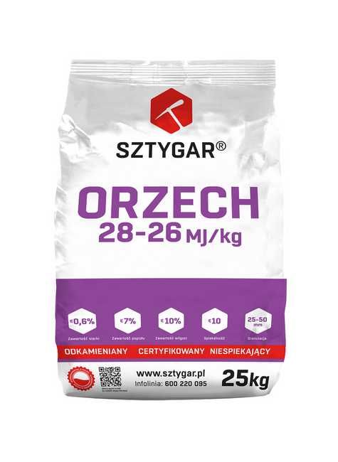 Węgiel Orzech Sztygar max 28 MJ.