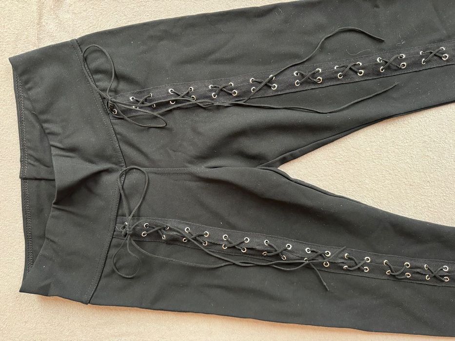 Spodnie legginsy getry z wiązaniami