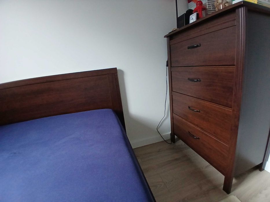 Łóżko + komoda BRUSALI IKEA