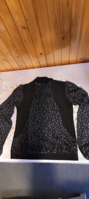 damska czarna bluzka, elegancka 42/44
