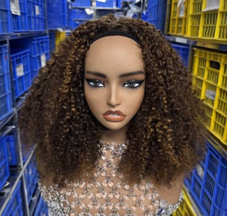 Peruca de cabelo humano verdadeiro