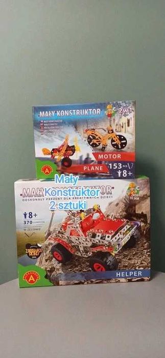 Pojazdy mały konstruktor 2 sztuki