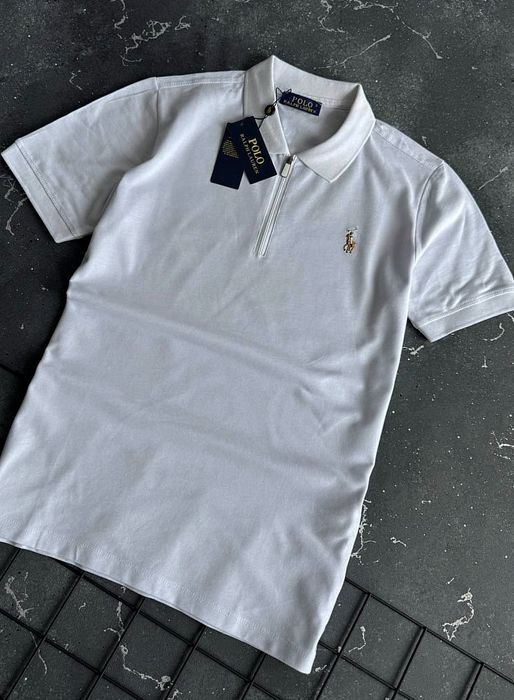 Біла футболка Поло чоловіча мужская футболка