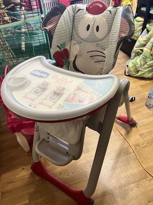 Стул для кормления chicco polly 2 start elefant