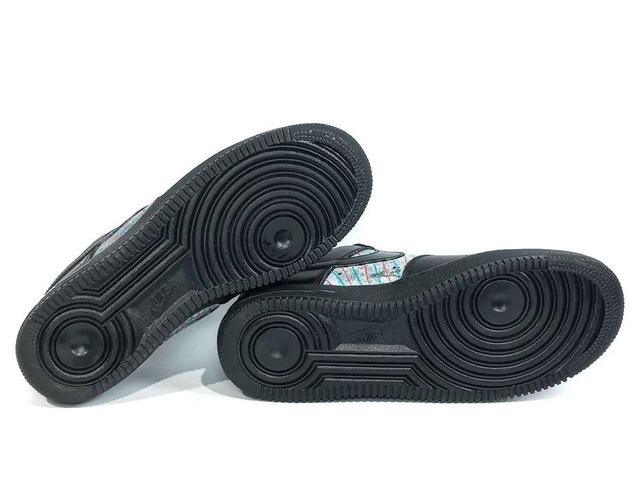 Кожаные кроссовки Nike Air Force 1 '07 Black Оригинал