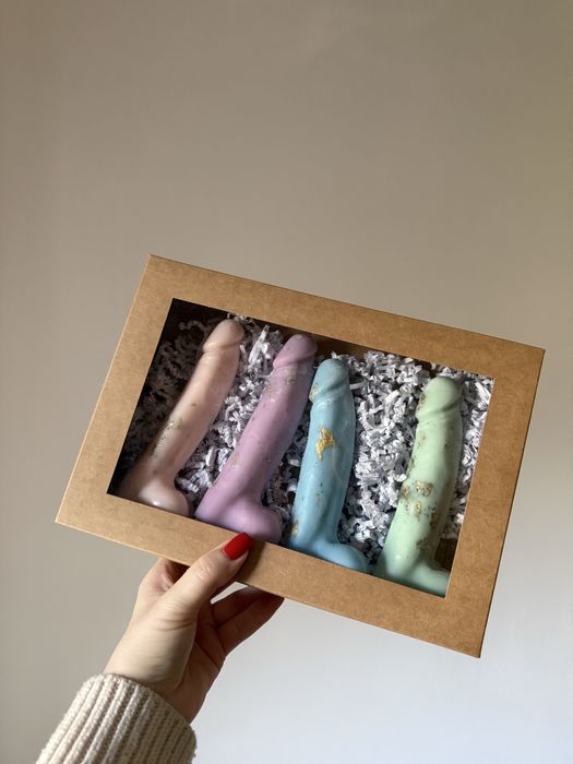 Świeczki dekoracyjne zestaw na prezent pastelowe