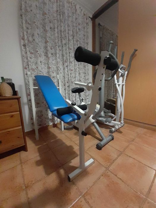 Vendo elíptica e bicicleta estática Domyos e banco de musculação