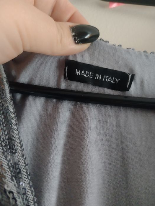 Brokatowa srebrna sukienka xl