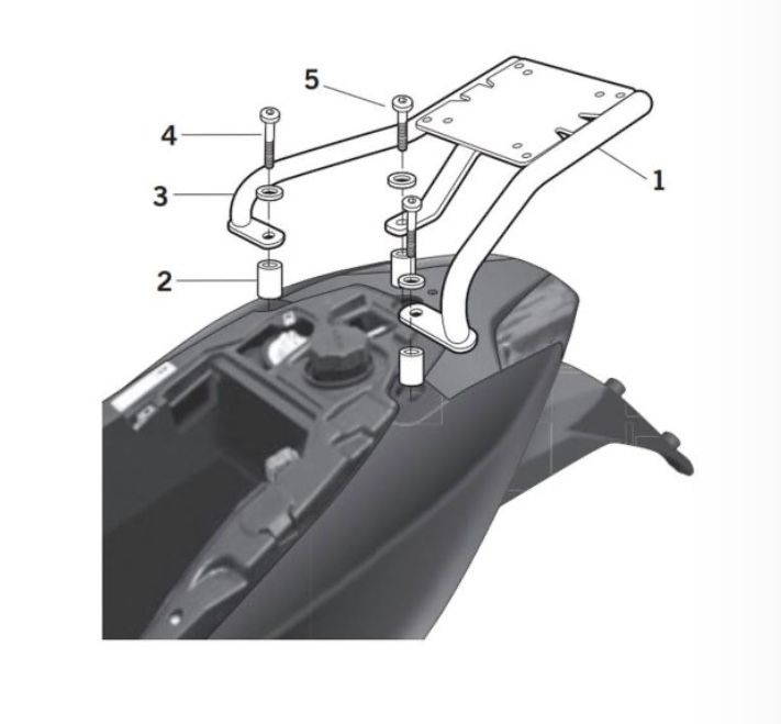 Top-case Lextek + Base + Rack Aprilia Sport City