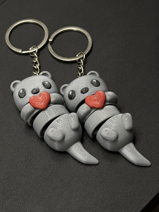 Брелки "Видри-обнімусі" з магнітами - парний комплект