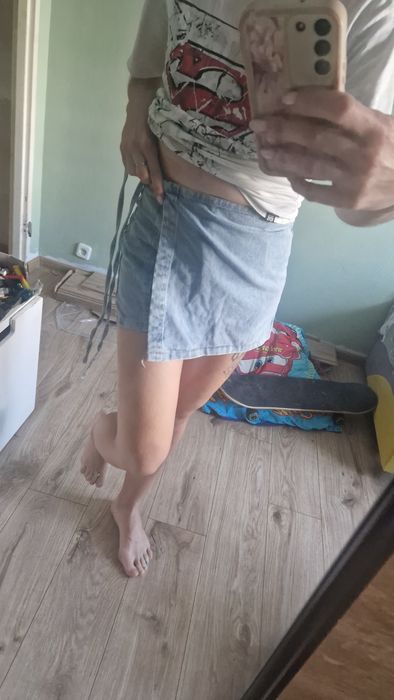 Spódnico spodenki wiązane po boku S