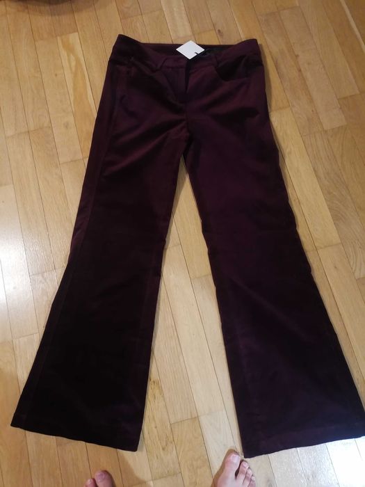 Spodnnie welurowe zara