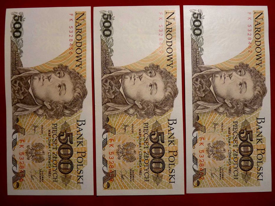 Banknoty 500zł (1982)