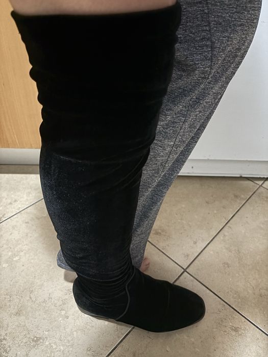 Botas camurca em preto. Tamanho 37