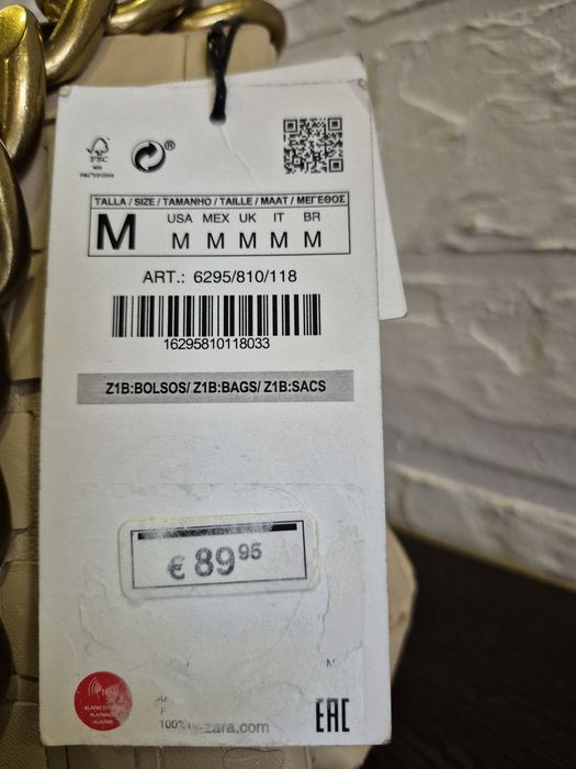 Нова шкіряна жіноча сумка Zara 100% шкіра