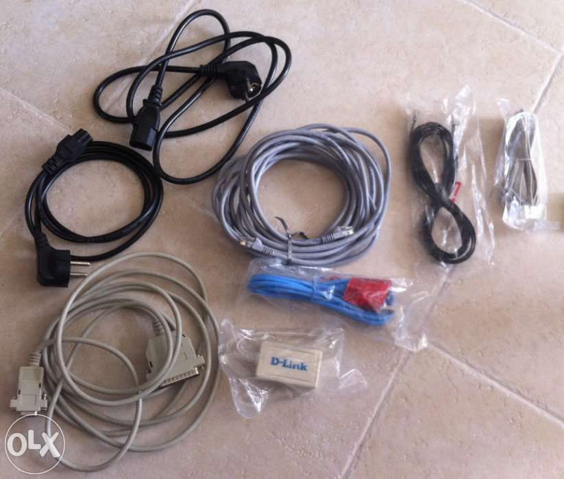 Lote de 25 cabos ethernet, TV-Video, telefone diversos - ver fotos